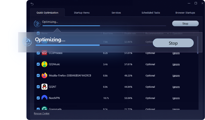 點擊「最佳化」