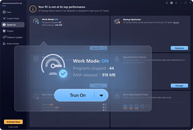 用 Advanced Systemcare 讓電腦跑更快